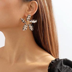 Anthropologie Polka Dot Elegant Earrings